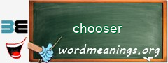 WordMeaning blackboard for chooser